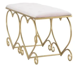 Casa Padrino Luxus Sitzbank Rosa / Gold 105 cm - Wohnzimmer & Schlafzimmer Möbel