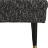 Casa Padrino Luxus Sitzbank Schwarz / Messingfarben 68 x 50 x H. 45 cm - Gepolsterte Massivholz Bank - Wohnzimmer Möbel - Hotel Möbel - Luxus Kollektion