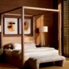 Casa Padrino Luxus Sitzbank Sandfarben 144 cm - Schlafzimmer & Hotel Möbel