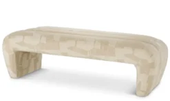 Casa Padrino Luxus Sitzbank Sandfarben 144 cm - Schlafzimmer & Hotel Möbel