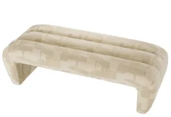 Casa Padrino Luxus Sitzbank Sandfarben 144 cm - Schlafzimmer & Hotel Möbel