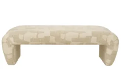 Casa Padrino Luxus Sitzbank Sandfarben 144 cm - Schlafzimmer & Hotel Möbel