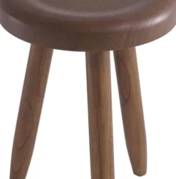 Casa Padrino Luxus Sitzhocker Braun Ø 31 x H. 45 cm - Massivholz Hocker - Runder Mindi Holz Sitzhocker - Luxus Möbel