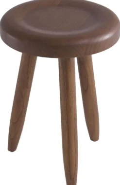 Casa Padrino Luxus Sitzhocker Braun Ø 31 x H. 45 cm - Massivholz Hocker - Runder Mindi Holz Sitzhocker - Luxus Möbel