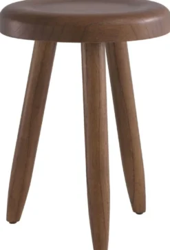 Casa Padrino Luxus Sitzhocker Braun Ø 31 x H. 45 cm - Massivholz Hocker - Runder Mindi Holz Sitzhocker - Luxus Möbel