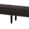 Casa Padrino Luxus Sitzhocker Chesterfield Leeds Dunkelgrau Hocker - Möbel Schlafzimmer Wohnzimmer - Luxus Kollektion