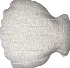 Casa Padrino Luxus Sitzsack Seemuschel Beige / Weiß 150 cm