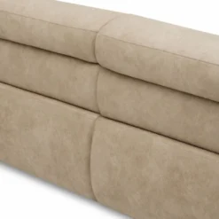 Casa Padrino Luxus Sofa Beige / Schwarz 399 cm - Luxus Hotel Möbel