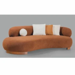 Casa Padrino Luxus Sofa Braun 255 cm - Wohnzimmer & Hotel Möbel