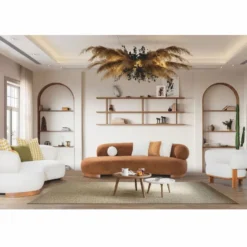 Casa Padrino Luxus Sofa Braun 255 cm - Wohnzimmer & Hotel Möbel