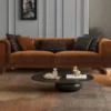 Casa Padrino Luxus Sofa Braun / Kupfer 240 x 100 x H. 60 cm - Wohnzimmer Sofa - Hotel Sofa - Wohnzimmer Möbel - Hotel Möbel - Luxus Möbel - Luxus Einrichtung