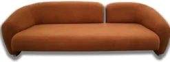 Casa Padrino Luxus Sofa Braun / Naturfarben 260 x 100 x H. 100 cm - Wohnzimmer Sofa - Hotel Sofa - Wohnzimmer Möbel - Hotel Möbel - Luxus Möbel - Luxus Einrichtung