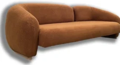 Casa Padrino Luxus Sofa Braun / Naturfarben 260 x 100 x H. 100 cm - Wohnzimmer Sofa - Hotel Sofa - Wohnzimmer Möbel - Hotel Möbel - Luxus Möbel - Luxus Einrichtung