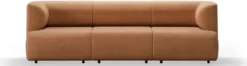 Casa Padrino Luxus Sofa Braun 270 cm - Modulares Wohnzimmer Sofa - Luxus Wohnzimmer Möbel