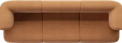 Casa Padrino Luxus Sofa Braun 270 cm - Modulares Wohnzimmer Sofa - Luxus Wohnzimmer Möbel