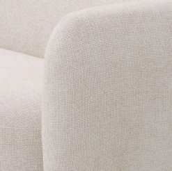 Casa Padrino Luxus Sofa Creme / Messing 223 x 96 x H. 71 cm - Wohnzimmer Sofa - Hotel Sofa - Wohnzimmer Möbel - Hotel Möbel - Luxus Möbel - Luxus Einrichtung - Wohnzimmer Einrichtung