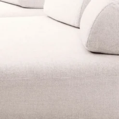 Casa Padrino Luxus Sofa Cremeweiß / Schwarz - Modulares 2-Teiliges Wohnzimmer Sofa