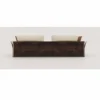 Casa Padrino Luxus Sofa Creme / Dunkelbraun 215 cm - Wohnzimmer & Hotel Möbel