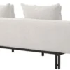 Casa Padrino Luxus Sofa Creme / Bronze 233 x 104 x H. 60,5 cm - Modernes Wohnzimmer Sofa Rechte Seite - Hotel Sofa - Luxus Qualität