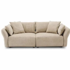 Casa Padrino Luxus Sofa Creme 234 cm - Wohnzimmer & Hotel Möbel