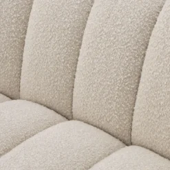 Casa Padrino Luxus Sofa Creme / Schwarz 234 x 96 x H. 76,5 cm - Leicht gebogenes Wohnzimmer Sofa - Hotel Sofa - Luxus Qualität