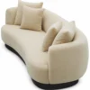Casa Padrino Luxus Sofa Creme / Schwarz 250 cm - Wohnzimmer & Hotel Möbel