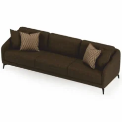 Casa Padrino Luxus Sofa Dunkelbraun / Schwarz 255 cm - Wohnzimmer & Hotel Möbel