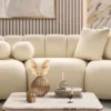 Casa Padrino Luxus Sofa Elfenbein 230 x 95 x H. 75 cm - Wohnzimmer Sofa - Hotel Sofa - Wohnzimmer Möbel - Hotel Möbel - Luxus Möbel - Luxus Einrichtung - Wohnzimmer Einrichtung