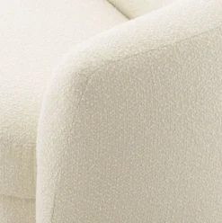 Casa Padrino Luxus Sofa Elfenbein / Schwarz 232 x 95 x H. 70 cm - Gebogenes Wohnzimmer Sofa - Wohnzimmer Möbel - Luxus Möbel - Wohnzimmer Einrichtung - Luxus Einrichtung - Luxus Qualität
