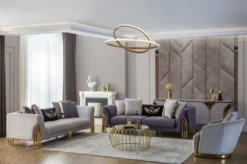 Casa Padrino Luxus Sofa Grau / Gold 230 x 90 x H. 77 cm - Wohnzimmer Sofa - Hotel Sofa - Wohnzimmer Möbel - Hotel Möbel - Luxus Möbel - Wohnzimmer Einrichtung - Luxus Einrichtung
