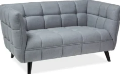 Casa Padrino Luxus Sofa Grau / Schwarz 142 x 85 x H. 78 cm - Wohnzimmer Couch - Luxus Möbel