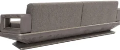 Casa Padrino Luxus Sofa Grau / Silber 270 x 94 x H. 76 cm - Wohnzimmer Sofa - Hotel Sofa - Wohnzimmer Möbel - Wohnzimmer Einrichtung - Hotel Möbel - Luxus Möbel - Luxus Einrichtung