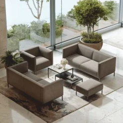 Casa Padrino Luxus Sofa Grau / Schwarz 180 cm - Wohnzimmer & Hotel Möbel