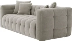 Casa Padrino Luxus Sofa Grau 230 x 100 x H. 75 cm - Wohnzimmer Sofa mit 4 Kissen - Wohnzimmer Möbel - Luxus Möbel - Wohnzimmer Einrichtung - Luxus Einrichtung - Luxus Qualität