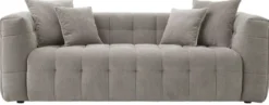 Casa Padrino Luxus Sofa Grau 230 x 100 x H. 75 cm - Wohnzimmer Sofa mit 4 Kissen - Wohnzimmer Möbel - Luxus Möbel - Wohnzimmer Einrichtung - Luxus Einrichtung - Luxus Qualität