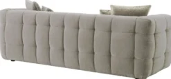 Casa Padrino Luxus Sofa Grau 230 x 100 x H. 75 cm - Wohnzimmer Sofa mit 4 Kissen - Wohnzimmer Möbel - Luxus Möbel - Wohnzimmer Einrichtung - Luxus Einrichtung - Luxus Qualität