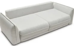 Casa Padrino Luxus Sofa Grau 253 x 120 x H. 74 cm - Wohnzimmer Sofa mit Schlaffunktion - Wohnzimmer Möbel - Luxus Möbel - Luxus Interior