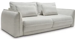 Casa Padrino Luxus Sofa Grau 253 x 120 x H. 74 cm - Wohnzimmer Sofa mit Schlaffunktion - Wohnzimmer Möbel - Luxus Möbel - Luxus Interior