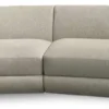 Casa Padrino Luxus Sofa Grau 172 x 100 x H. 82 cm - Gebogenes Wohnzimmer Sofa - Hotel Sofa - Wohnzimmer Möbel - Hotel Möbel - Luxus Möbel - Luxus Einrichtung - Wohnzimmer Einrichtung