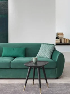 Casa Padrino Luxus Sofa Grün / Schwarz 260 x 105 x H. 80 cm - Wohnzimmer Sofa - Hotel Sofa - Wohnzimmer Möbel - Hotel Möbel - Luxus Möbel - Wohnzimmer Einrichtung - Luxus Einrichtung