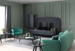Casa Padrino Luxus Sofa Grün / Schwarz 260 x 105 x H. 80 cm - Wohnzimmer Sofa - Hotel Sofa - Wohnzimmer Möbel - Hotel Möbel - Luxus Möbel - Wohnzimmer Einrichtung - Luxus Einrichtung