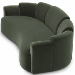 Casa Padrino Luxus Sofa Grün / Schwarz 232 cm - Hotel & Wohnzimmer Möbel
