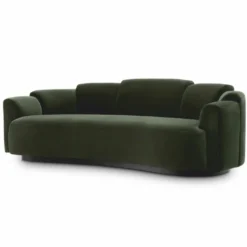 Casa Padrino Luxus Sofa Grün / Schwarz 232 cm - Hotel & Wohnzimmer Möbel