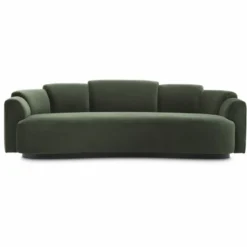 Casa Padrino Luxus Sofa Grün / Schwarz 232 cm - Hotel & Wohnzimmer Möbel