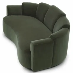 Casa Padrino Luxus Sofa Grün / Schwarz 194 cm - Hotel & Wohnzimmer Möbel