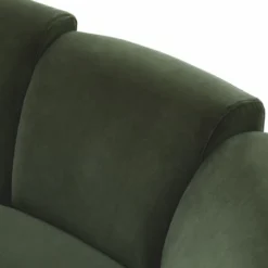 Casa Padrino Luxus Sofa Grün / Schwarz 194 cm - Hotel & Wohnzimmer Möbel
