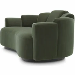 Casa Padrino Luxus Sofa Grün / Schwarz 194 cm - Hotel & Wohnzimmer Möbel