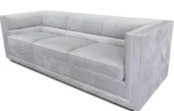 Casa Padrino Luxus Sofa Hellgrau 231 x 86 x H. 74 cm - Wohnzimmer 3er Samtsofa - Wohnzimmer Möbel