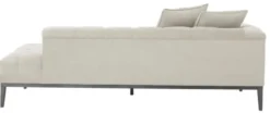 Casa Padrino Luxus Sofa Hellgrau Linksseitig 220 x 96 x H. 66 cm - Hotel Möbel