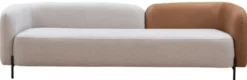 Casa Padrino Luxus Sofa Hellgrau / Braun / Schwarz 255 x 90 x H. 70 cm - Wohnzimmer Sofa - Wohnzimmer Möbel - Luxus Möbel - Luxus Einrichtung
